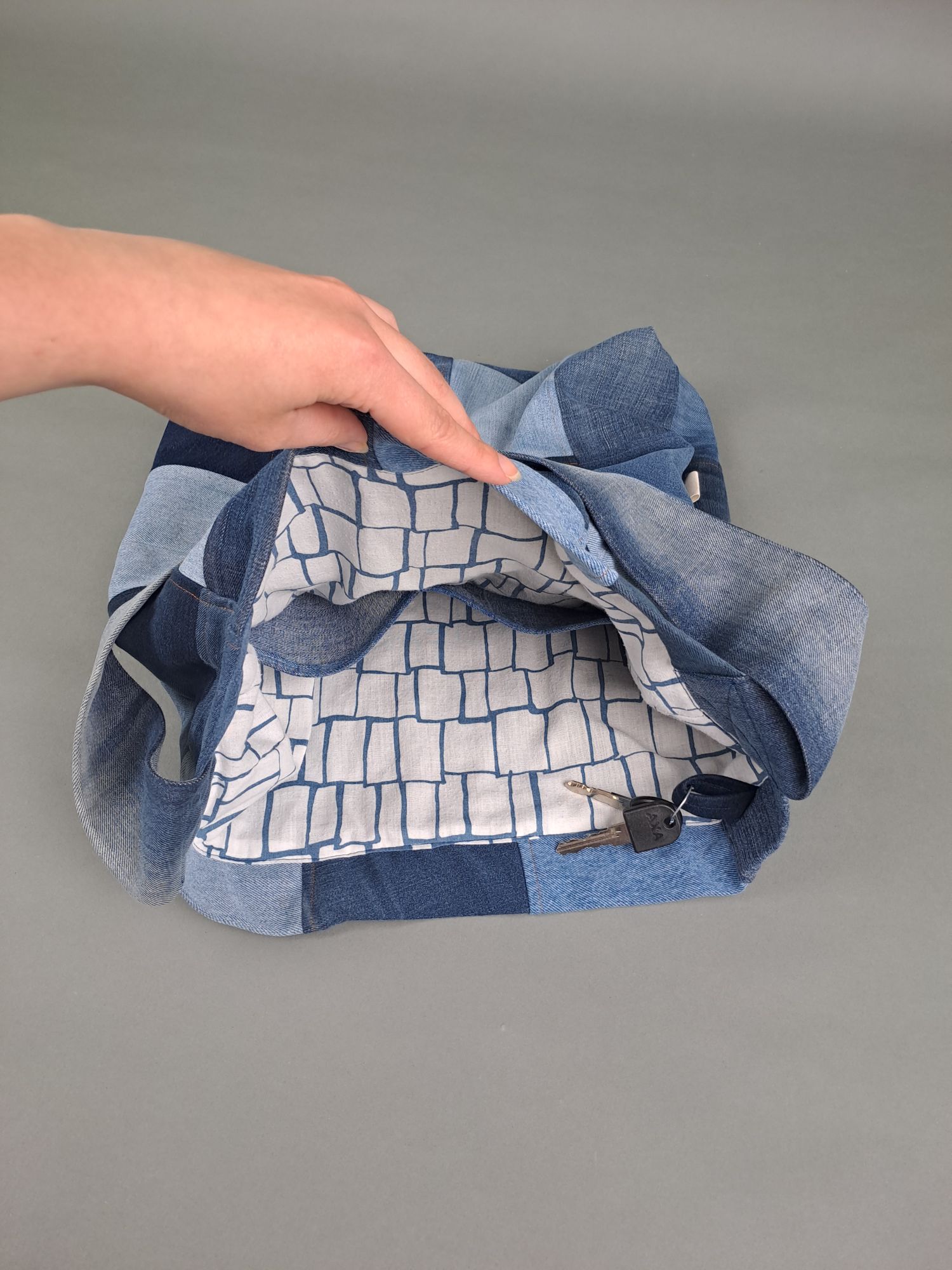 Upcycling Jeans Tragetasche