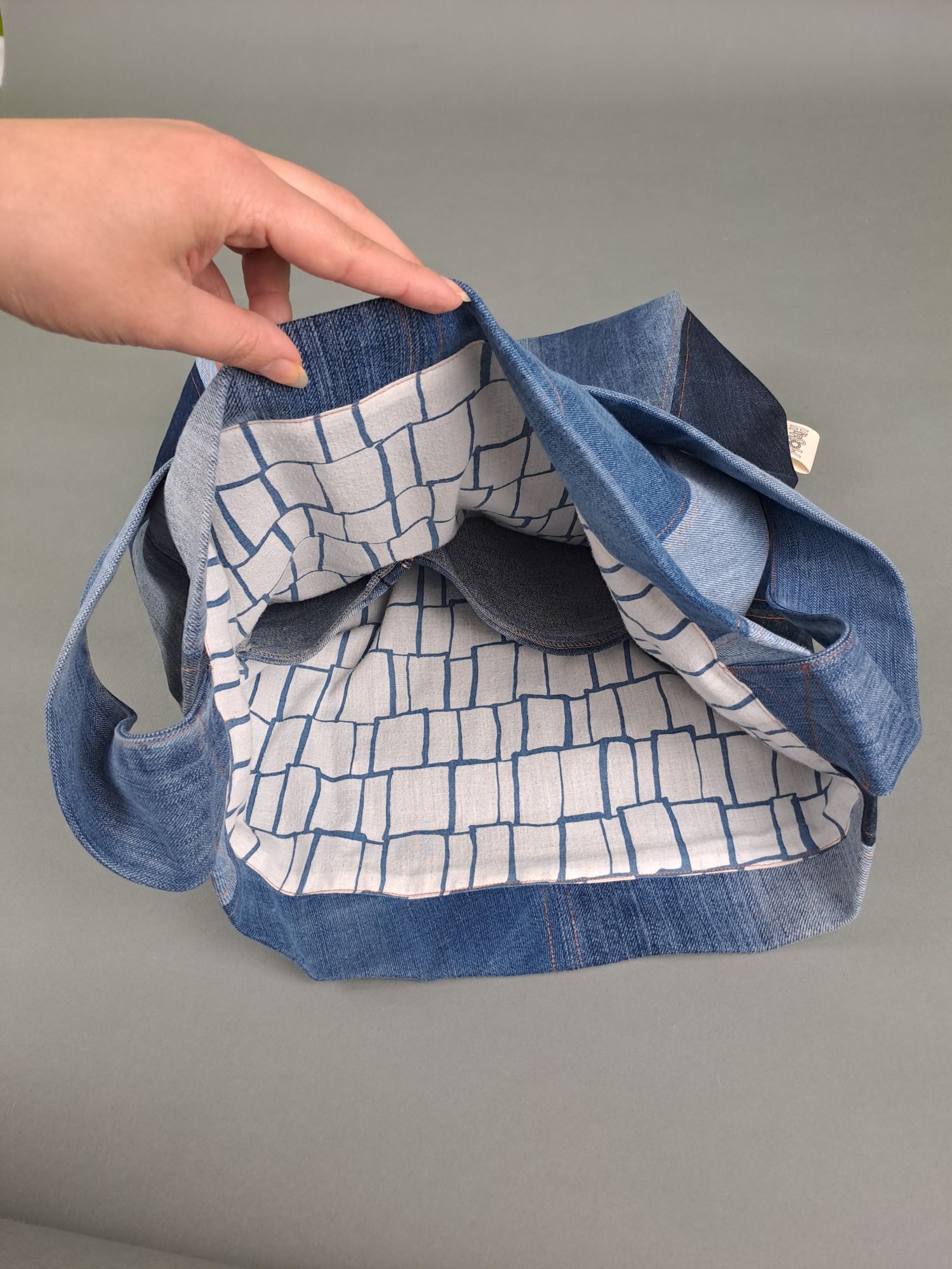 Upcycling Jeans Tragetasche