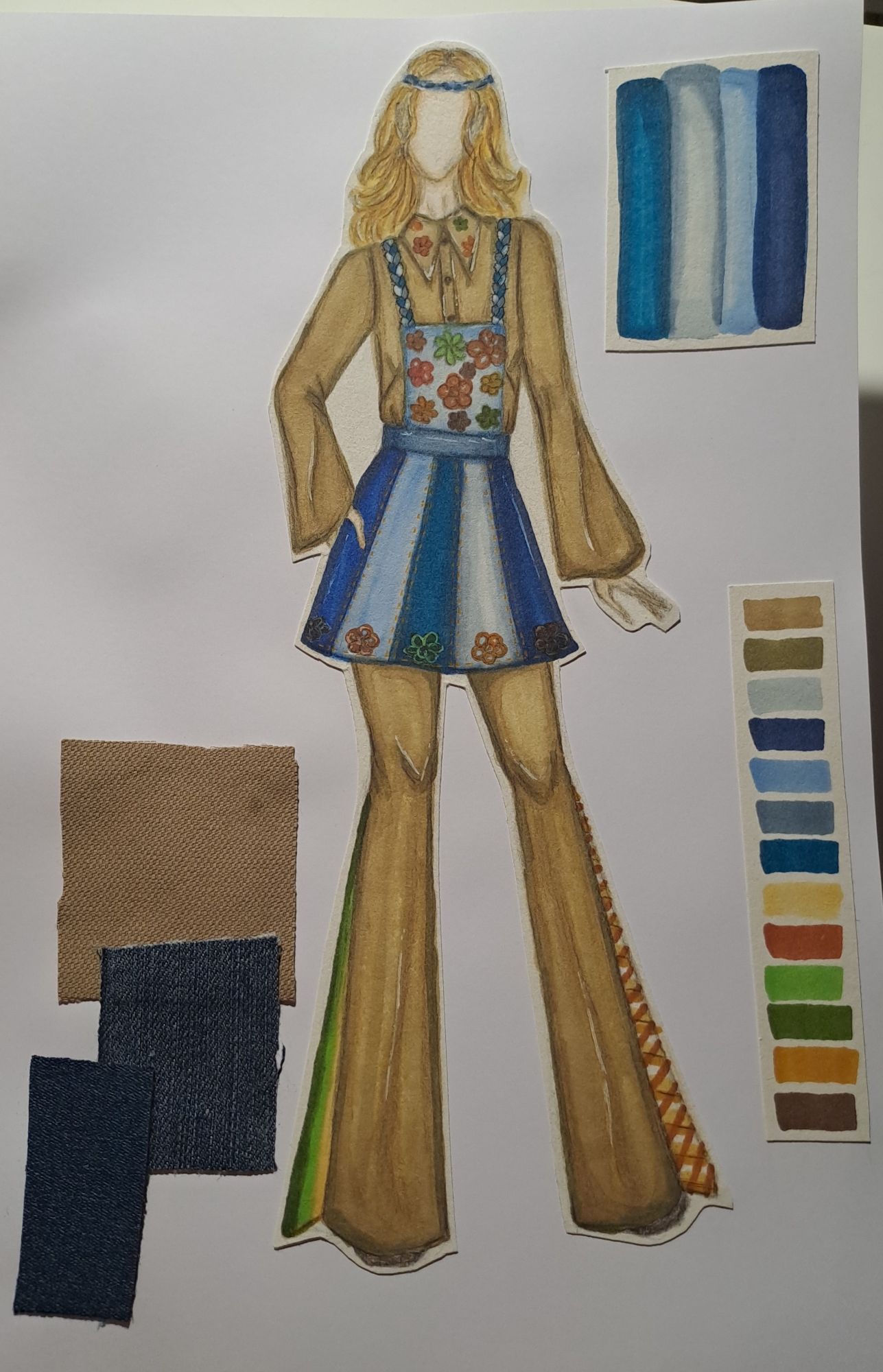 Modezeichnung - ein Outfit meiner damaligen Abschlusskollektion der Ausbildung als Modeskizze.