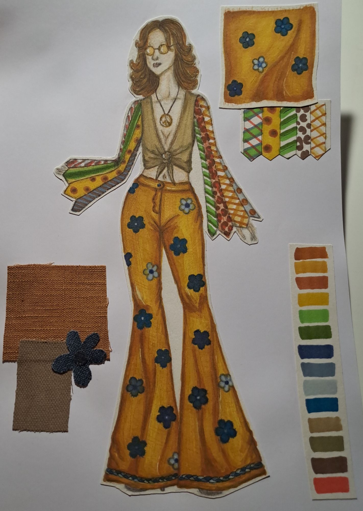 Modezeichnung - ein Outfit meiner damaligen Abschlusskollektion der Ausbildung als Modeskizze.